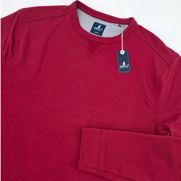 johnnie-O Other - JOHNNIE-O CREWNECK MENS MEDIUM RED PERFORMANCE SWEATSHIRT WILLARD DRIRELEASE NEW